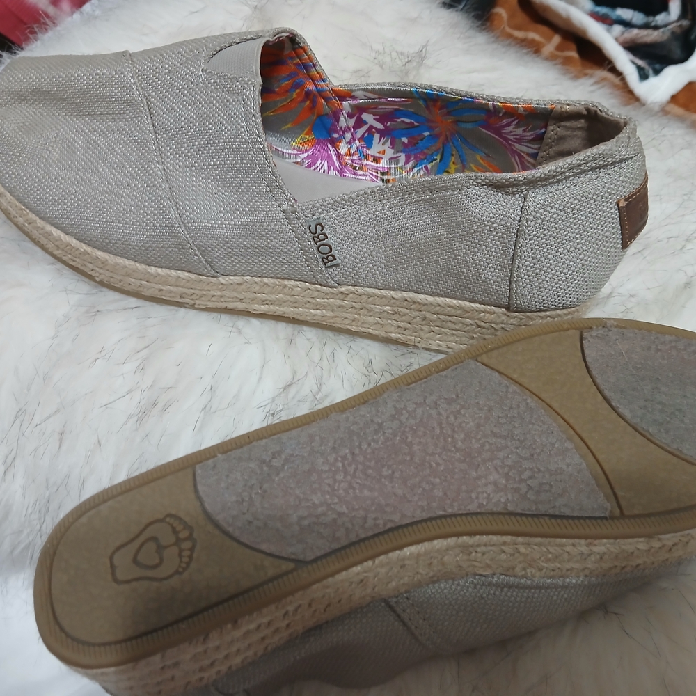 BOBS from Skechers Women's Light Gray Slip-On Shoes